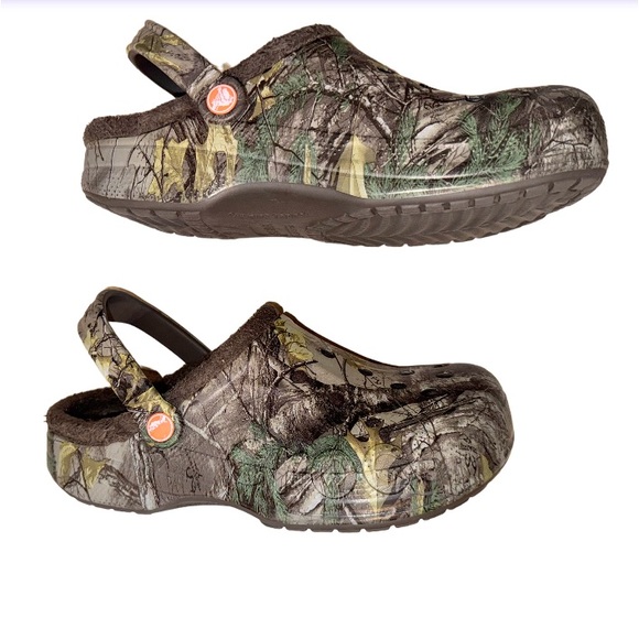 Crocs Lined camouflage slip on shoes women’s 9 men’s outdoor shoes size 7 - Picture 6 of 17